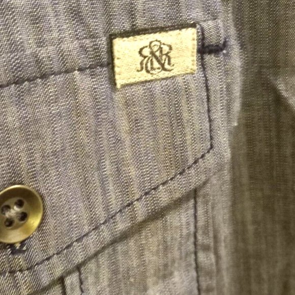 Rock & Republic Mens Button Up Shirt size large gray rock n roll - Picture 3 of 5